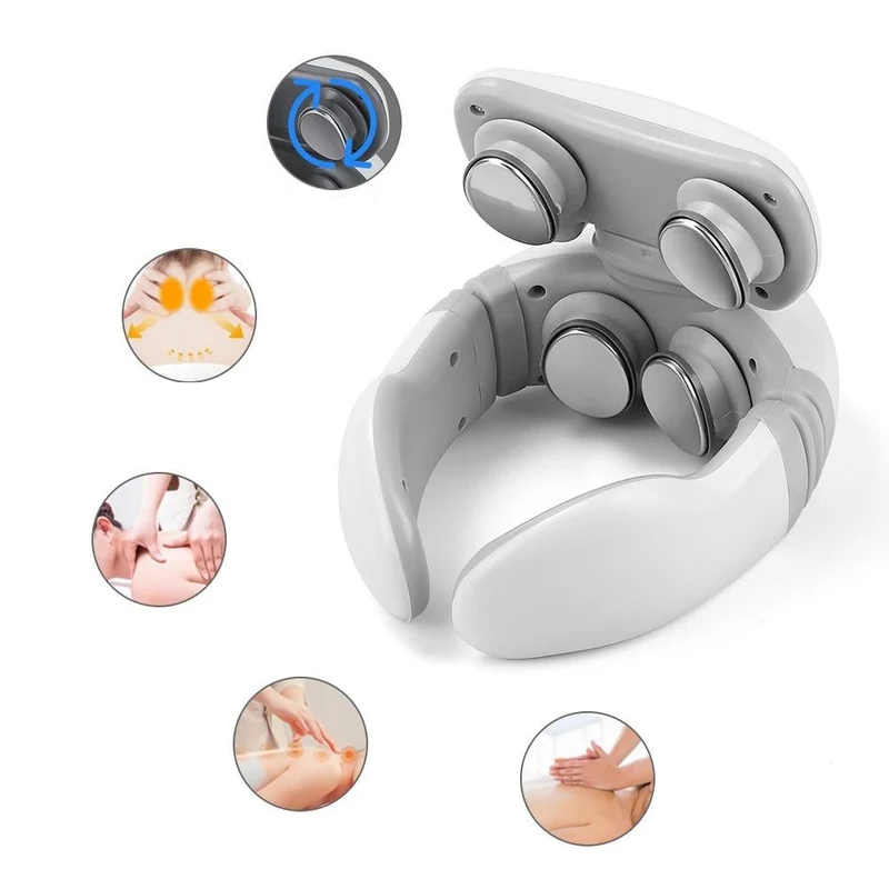 SerenityWave | Massaggiatore wireless per collo e spalle 4D con calore
