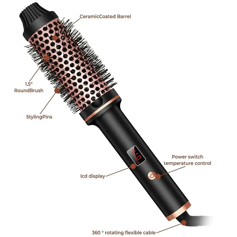 Stylique 3-in-1 Piastra per Capelli e Ferro Arricciacapelli | Lisciatura, Onde, Volume | Spazzola Anti-Ustione