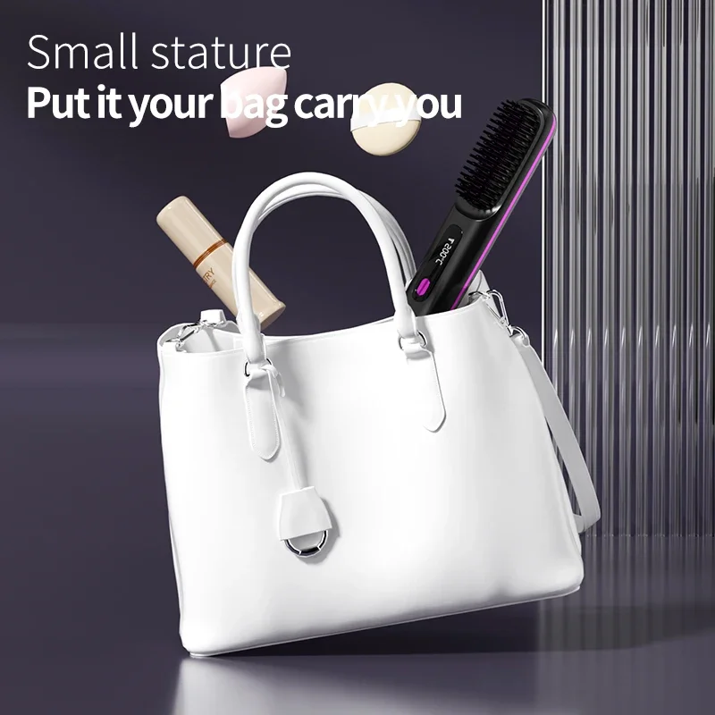 Glissara | Piastra per capelli senza fili | Funzione di ricarica USB e display LCD | Tecnologia in ceramica e ioni