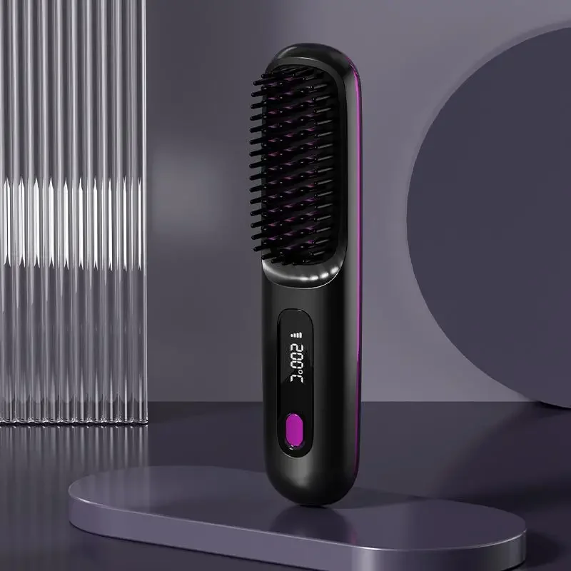 Glissara | Piastra per capelli senza fili | Funzione di ricarica USB e display LCD | Tecnologia in ceramica e ioni