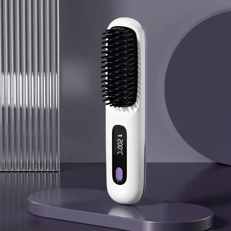 Glissara | Piastra per capelli senza fili | Funzione di ricarica USB e display LCD | Tecnologia in ceramica e ioni