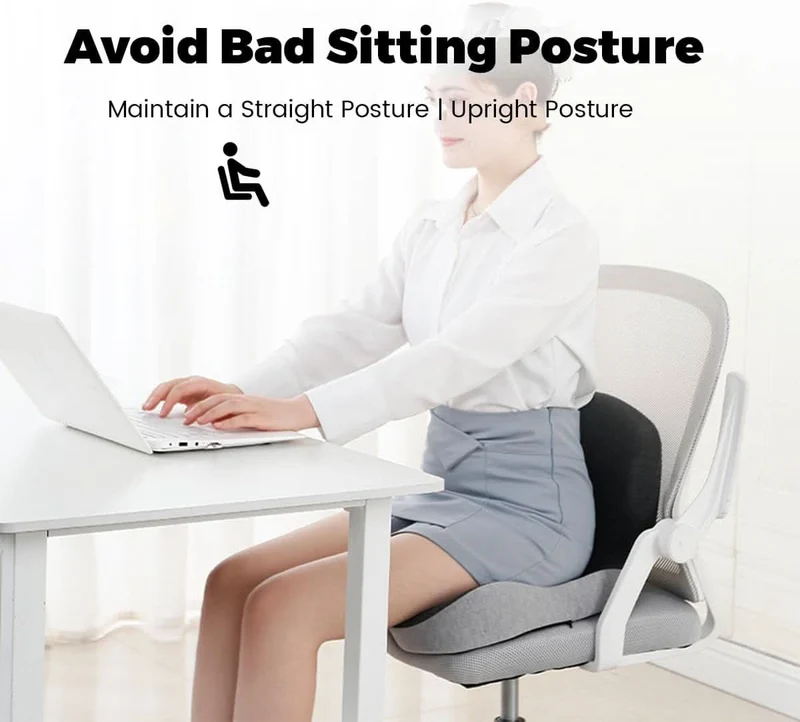 Cuscino da Sedia – Forma Ergonomica con Schiuma Memory Traspirante e Fondo Antiscivolo
