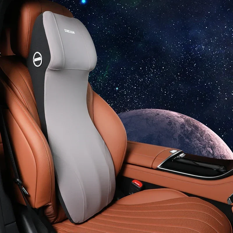 Set di Cuscini per Auto – Poggiatesta e Cuscino Lombare, Memory-Foam e Base Antiscivolo