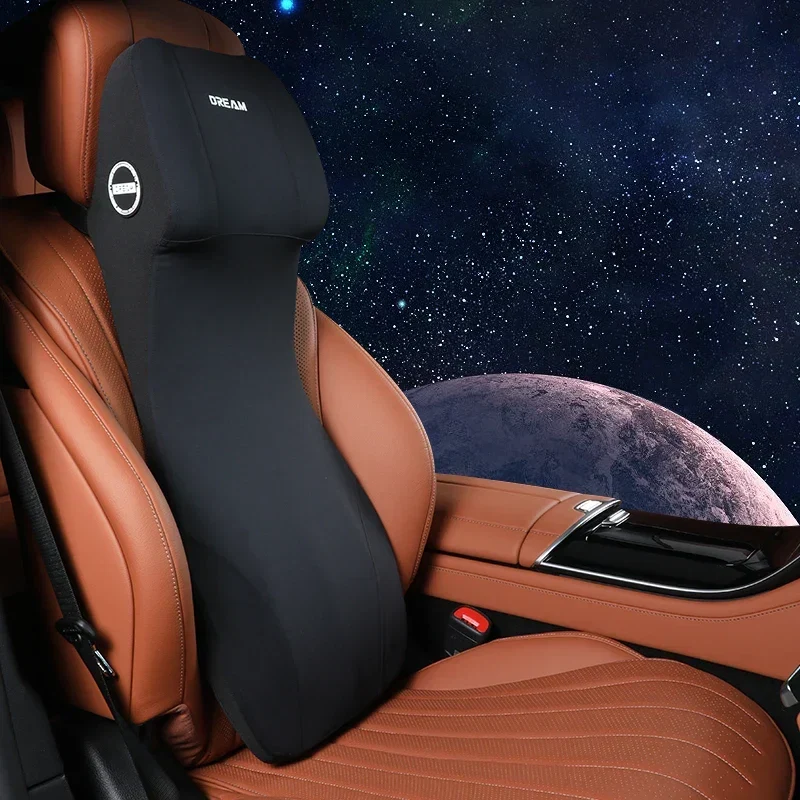 Set di Cuscini per Auto – Poggiatesta e Cuscino Lombare, Memory-Foam e Base Antiscivolo