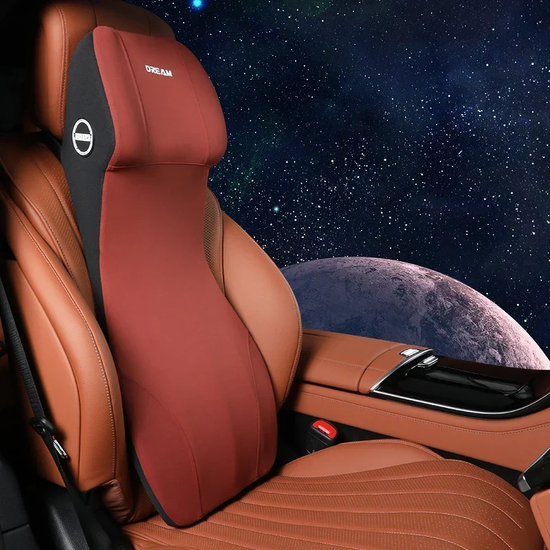Set di Cuscini per Auto – Poggiatesta e Cuscino Lombare, Memory-Foam e Base Antiscivolo