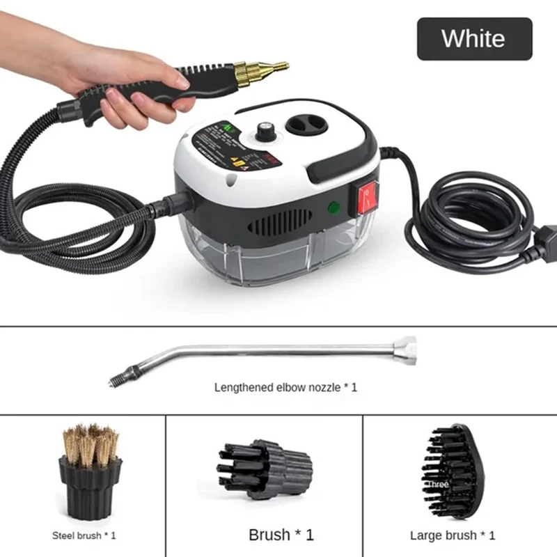 Pulitore a vapore ad alta pressione – Potenza di 2500W e 6 livelli di vapore