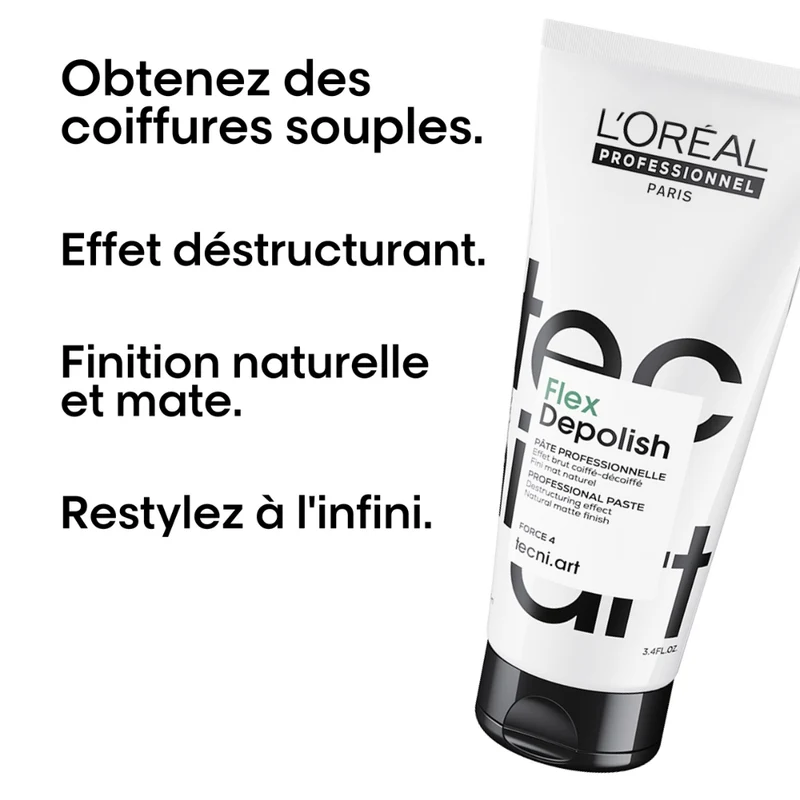 Pâte déstructurante effet brut "Tecni.Art Depolish" - Tenue ferme (100ml/3.38oz)