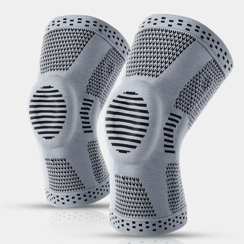 Fascia Compressiva per Ginocchio – Bendaggio in Silicone per Stabilità, Sollievo dal Dolore e Protezione durante Sport e Allenamento