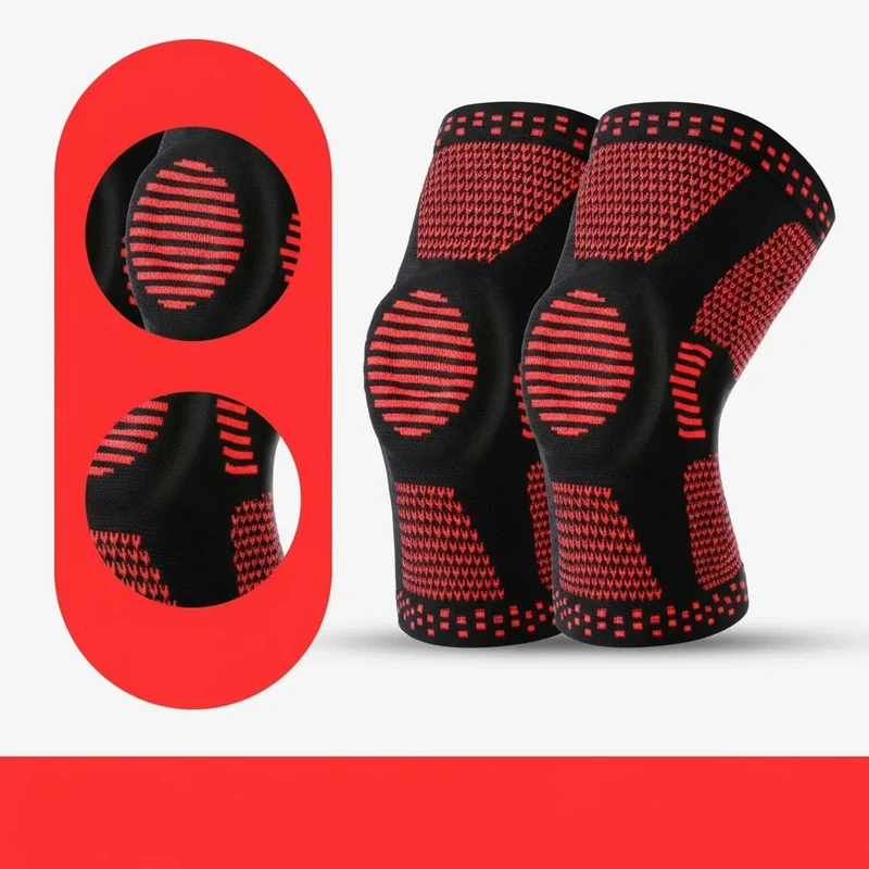 Fascia Compressiva per Ginocchio – Bendaggio in Silicone per Stabilità, Sollievo dal Dolore e Protezione durante Sport e Allenamento