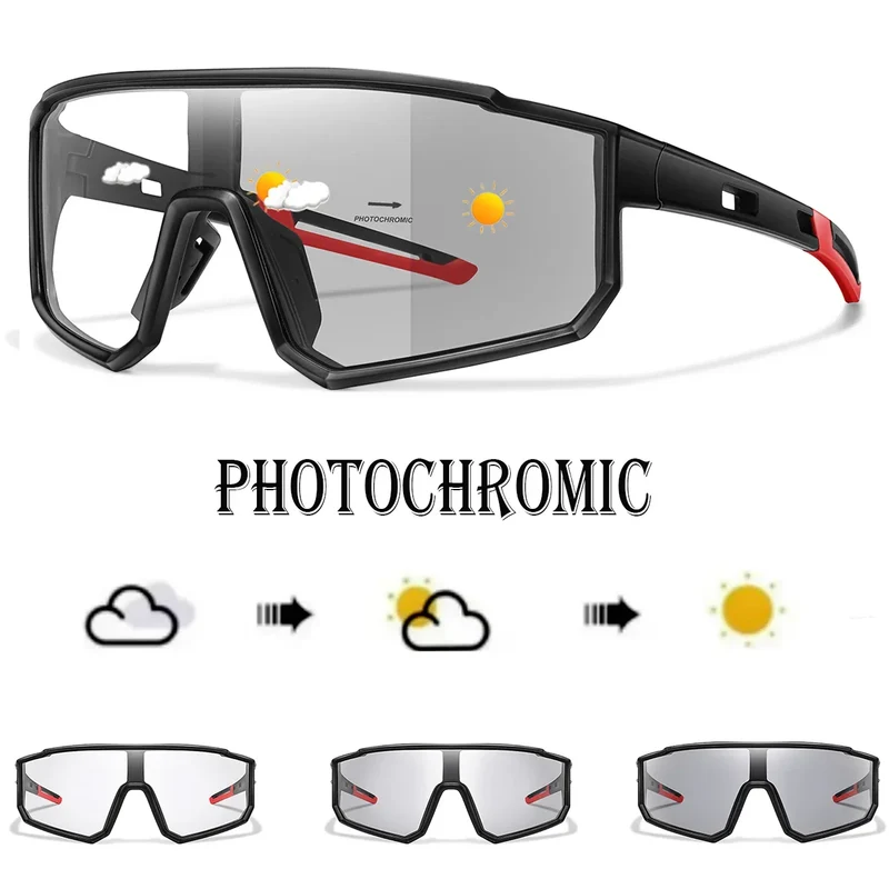 Occhiali da sole sportivi – Lenti fotocromatiche con protezione UV e montatura leggera