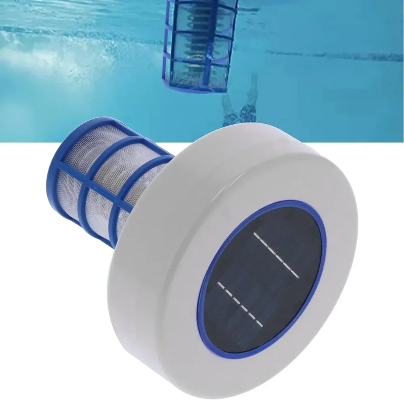 Pulitore Solare per Piscina – Ionizzatore Galleggiante a Energia Solare per Acqua Facile da Manutenere