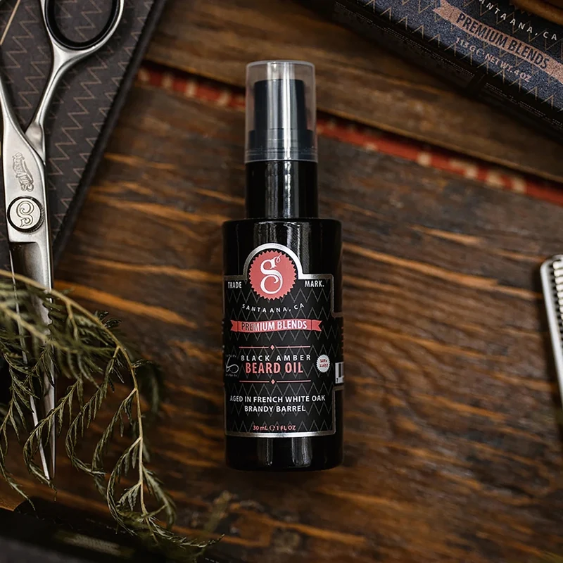Huile à barbe "Premium Blends Beard Oil" - Ambre Noir (30ml/1.0oz)