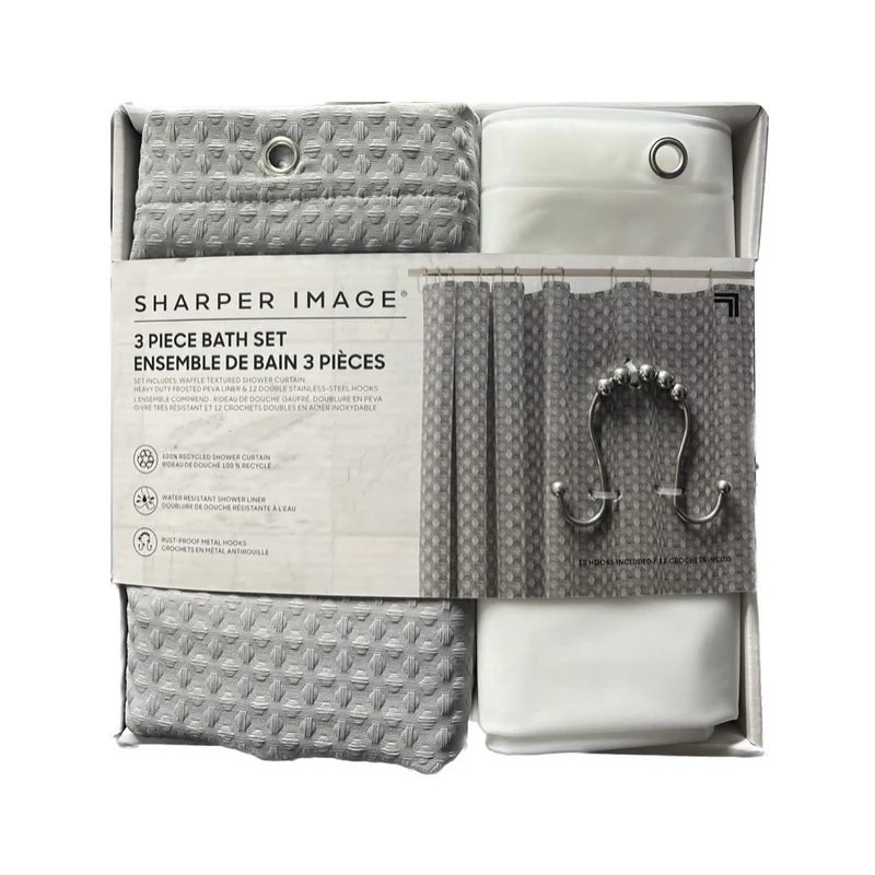 SHARPER IMAGE - Ensemble de Rideaux de Douche