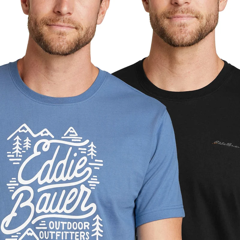 EDDIE BAUER - Paquet de 2 T-Shirts pour Homme