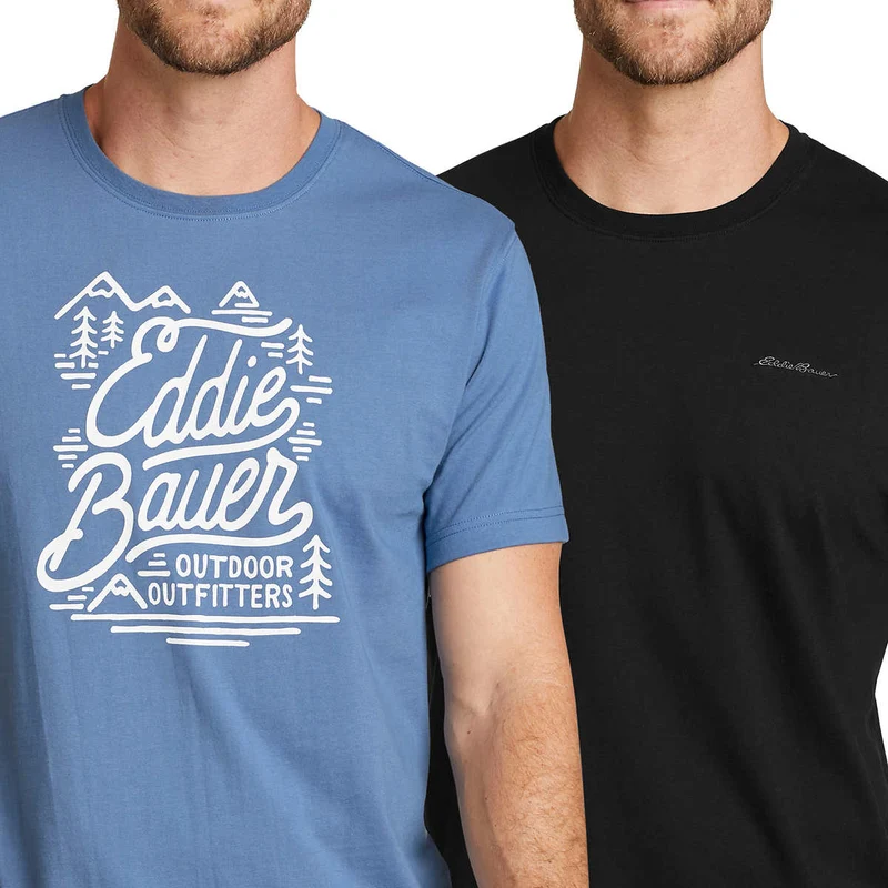 EDDIE BAUER - Paquet de 2 T-Shirts pour Homme