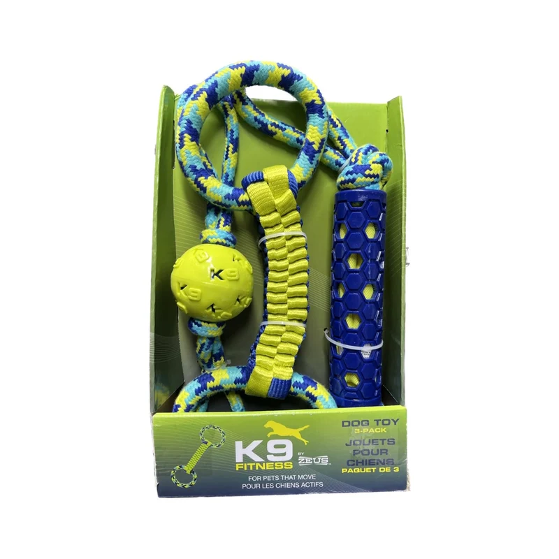 ZEUS K9 FITNESS - Ensemble de 3 Jouets pour Chiens
