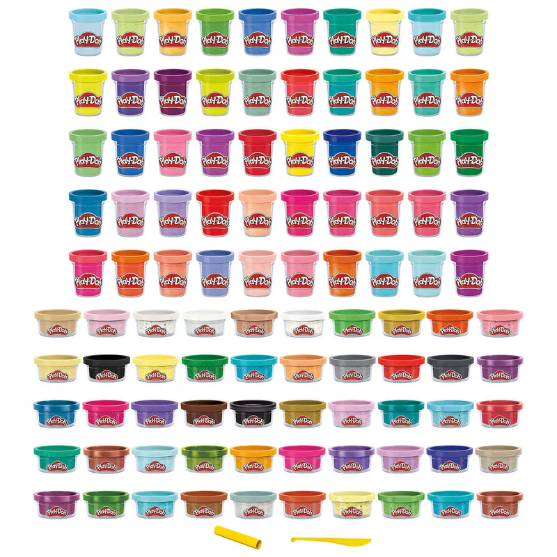 PLAY-DOH - Coffret de Pâte à Modeler 100 Couleurs Wow
