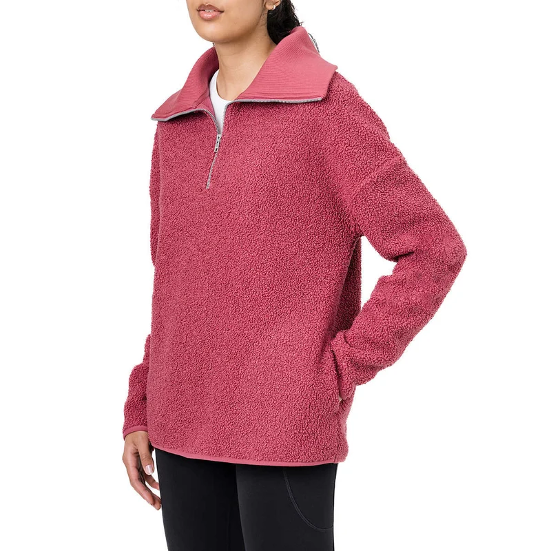 ELLE - Chandail en Molleton à Glissière un Quart pour Femme