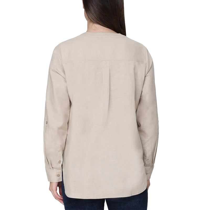 TAHARI - Chemise à Manches de Longueur Ajustable pour Femme