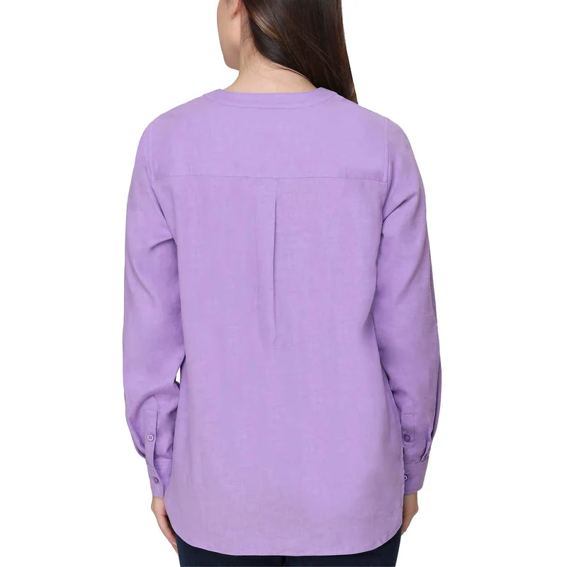 TAHARI - Chemise à Manches de Longueur Ajustable pour Femme