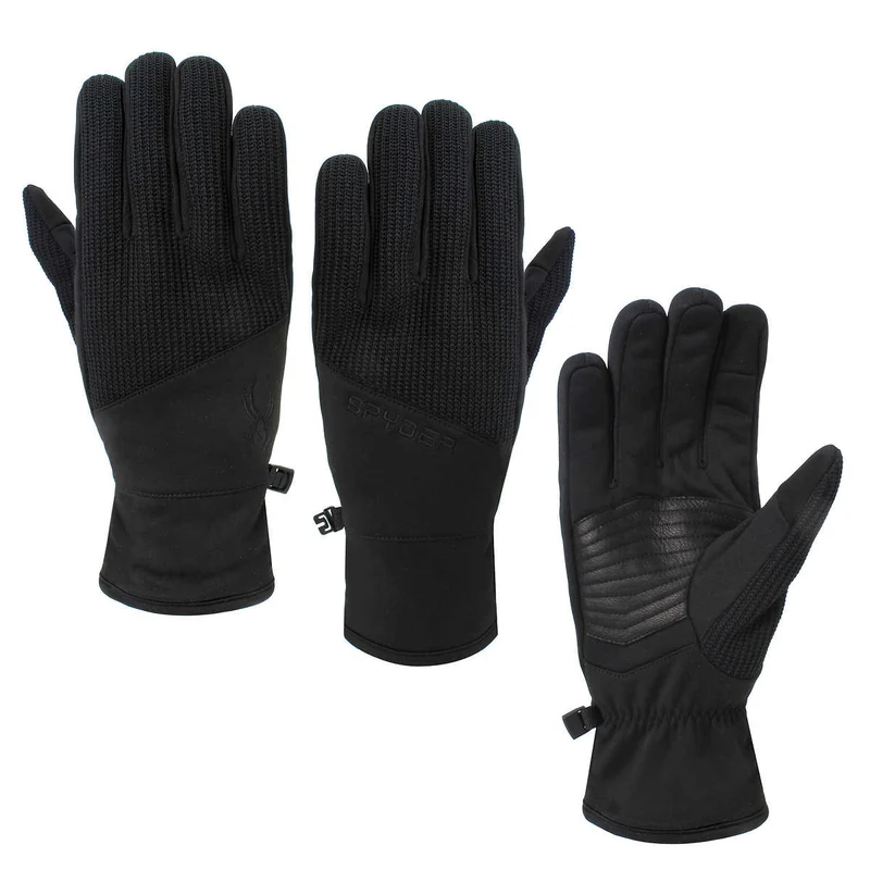 SPYDER - Gants Tactiles avec Paume en Cuir