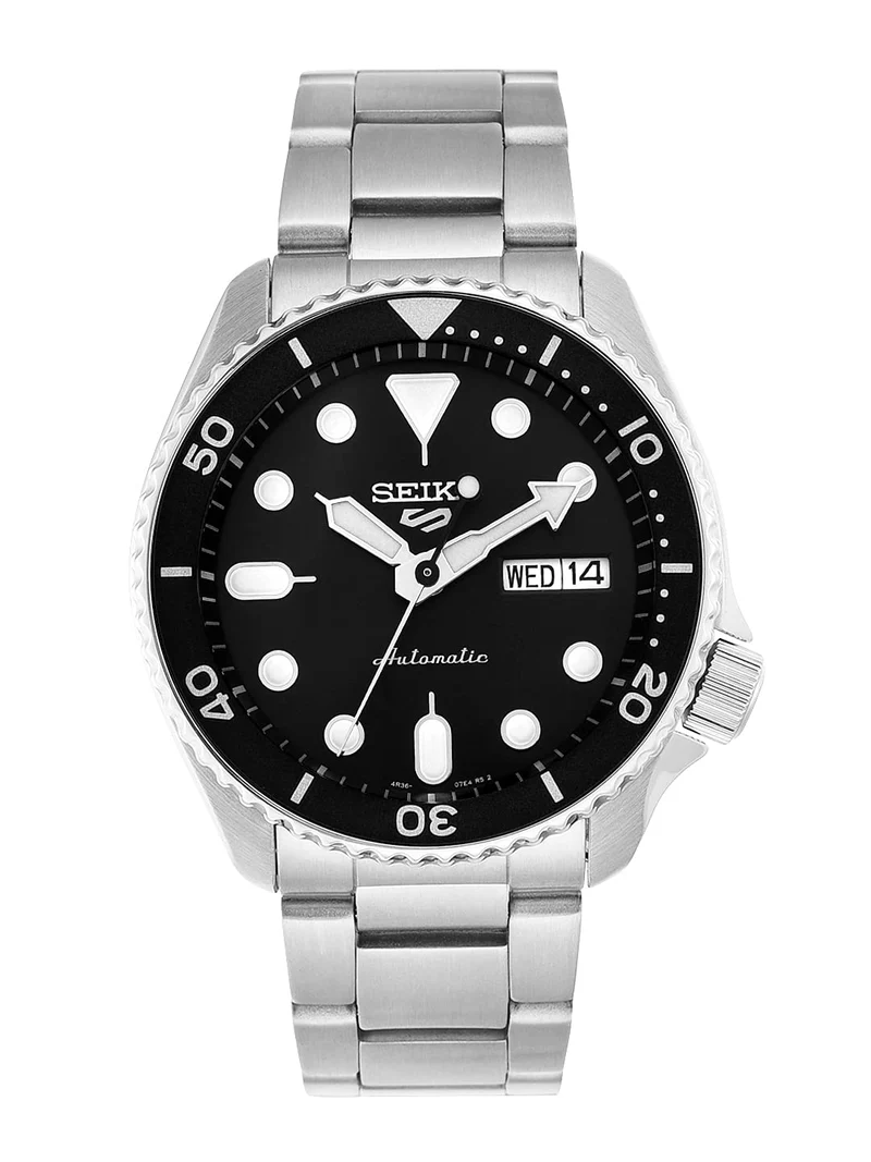 Seiko 5 Sports Black Dial Silver Stainless Steel