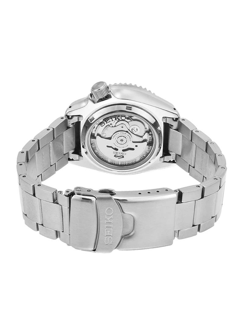 Seiko 5 Sports Black Dial Silver Stainless Steel