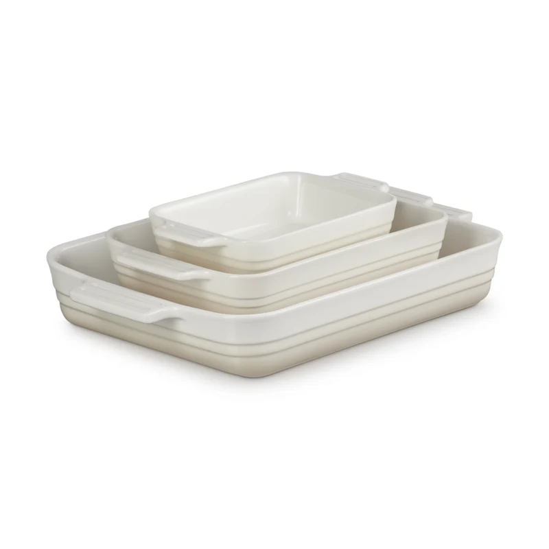 LE CREUSET - Ensemble de 3 Plats Rectangulaires