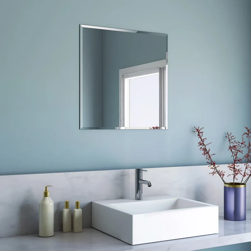 APPOLLO - Miroir Moderne Carré Biseauté Sans Cadre Summer *Boite Ouverte*