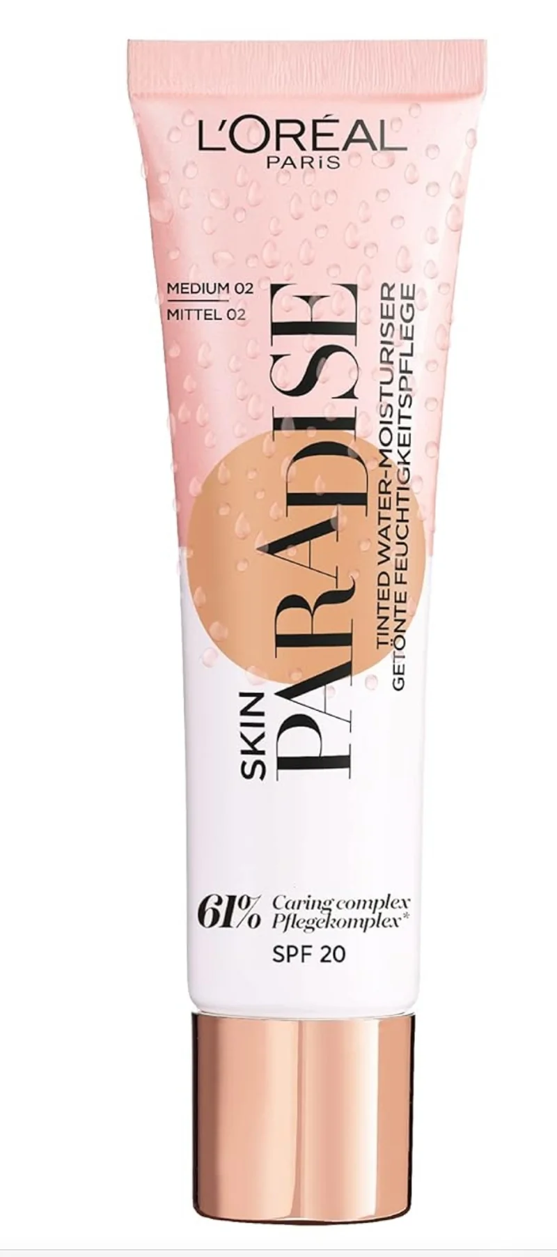 L'Oréal Paris Skin Paradise getinte vochtvloeistof medium 02, 1 stuk