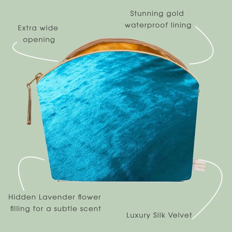 Lavender Make-Up Bag Jade Silk Velvet