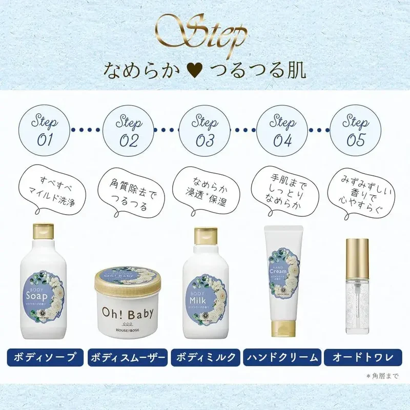 House of Rose Moisturizing Liquid Body Soap White Rose Scent 300mL