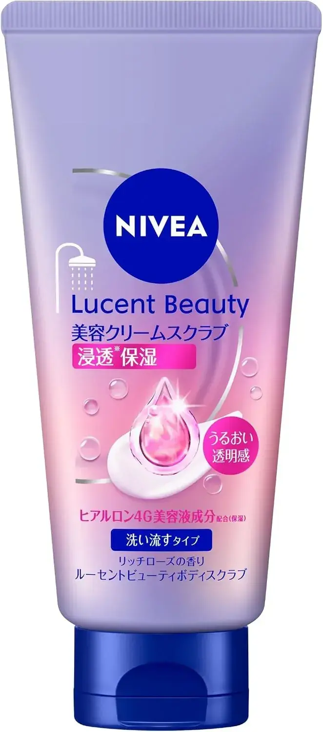 NIVEA Lucent Beauty Moisturizing Body Cream Scrub Rose 190 g
