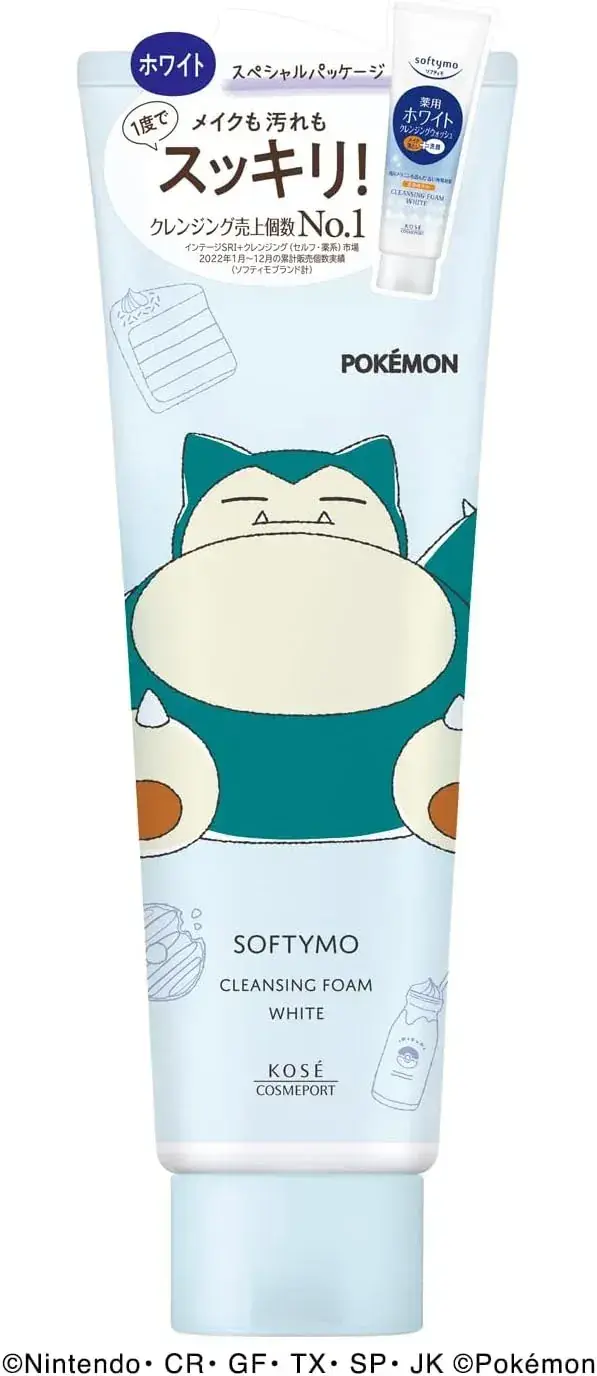 Softymo White Cleansing Wash Pokemon Facewash 190g Makeup Remover
