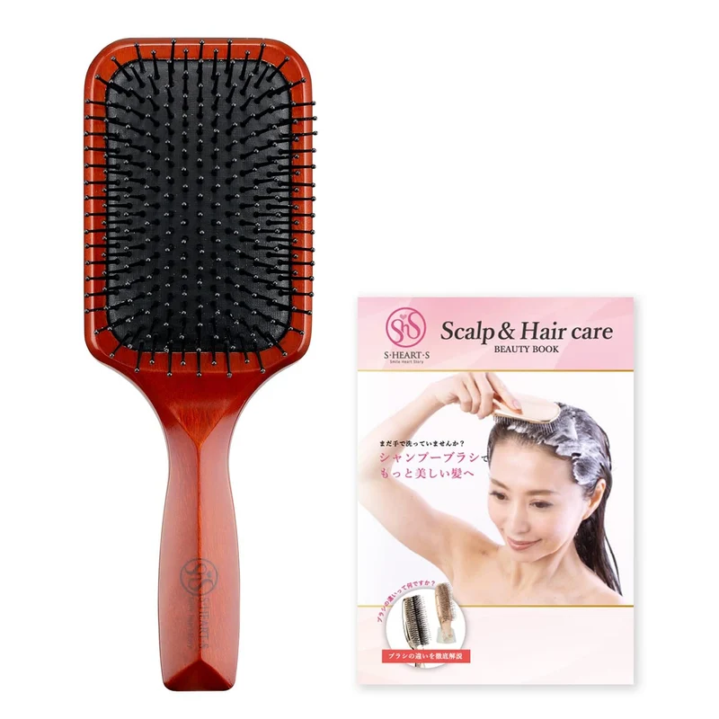 S-HEART-S Healthy Scalp Cushion Brush Brown