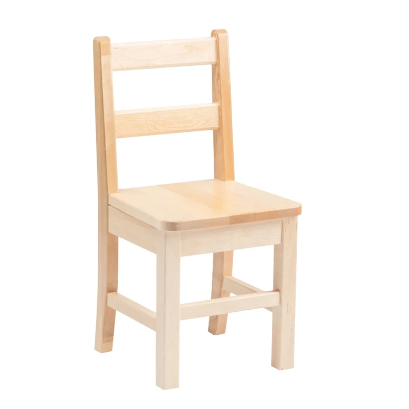 POITRAS - Table Carrée en Bois Dur Massif avec 2 Chaises pour Enfant