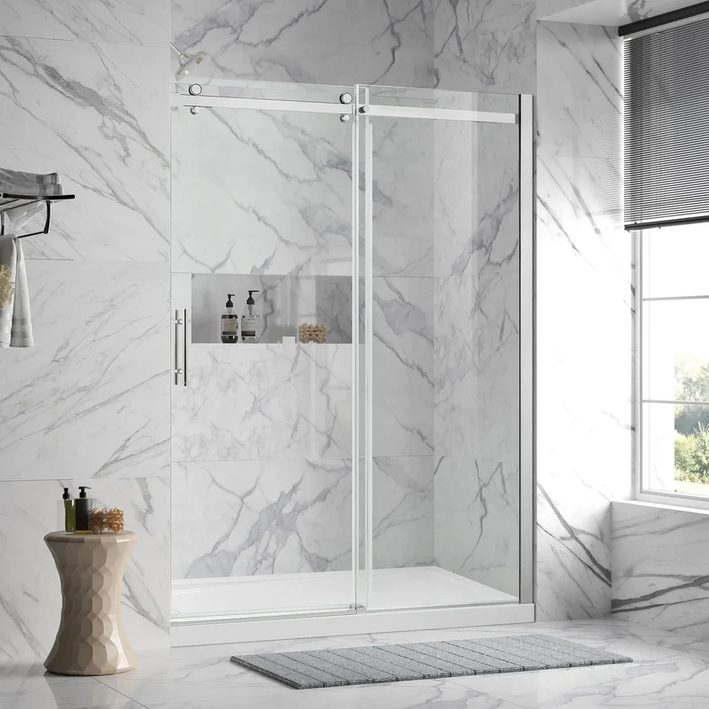 OVE - Ensemble de Porte et Base de Douche Elias *Boite Ouverte*