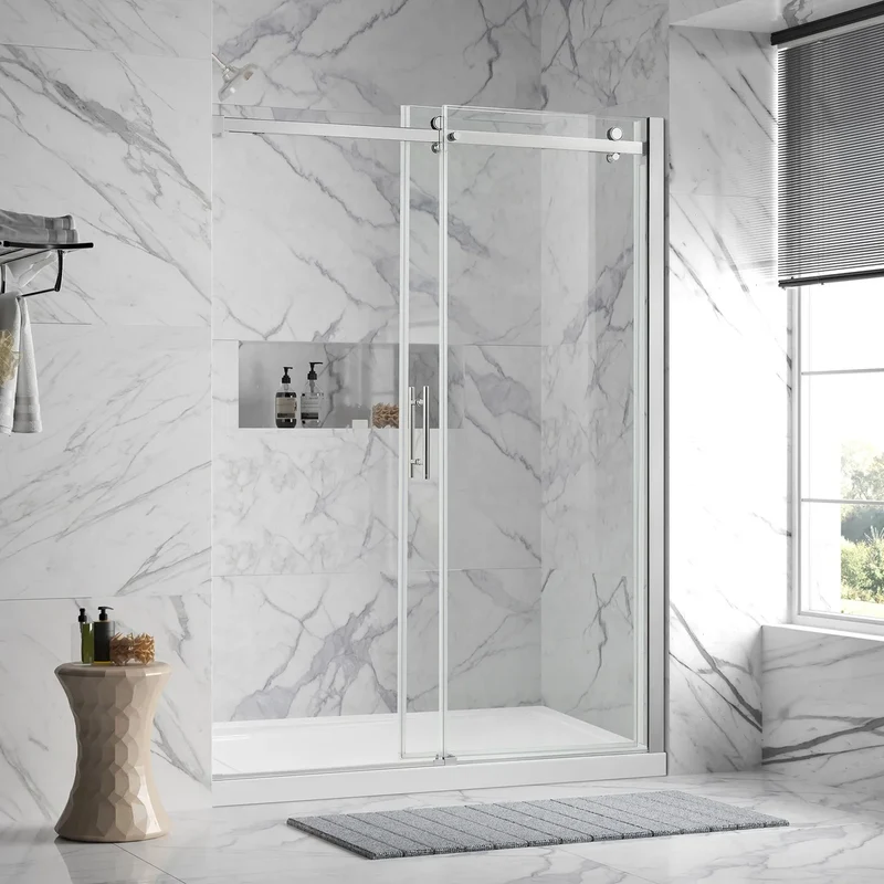 OVE - Ensemble de Porte et Base de Douche Elias *Boite Ouverte*