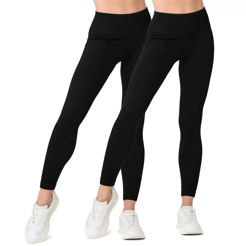 LEMON - Paquet de 2 Leggings Côtelés pour Femme
