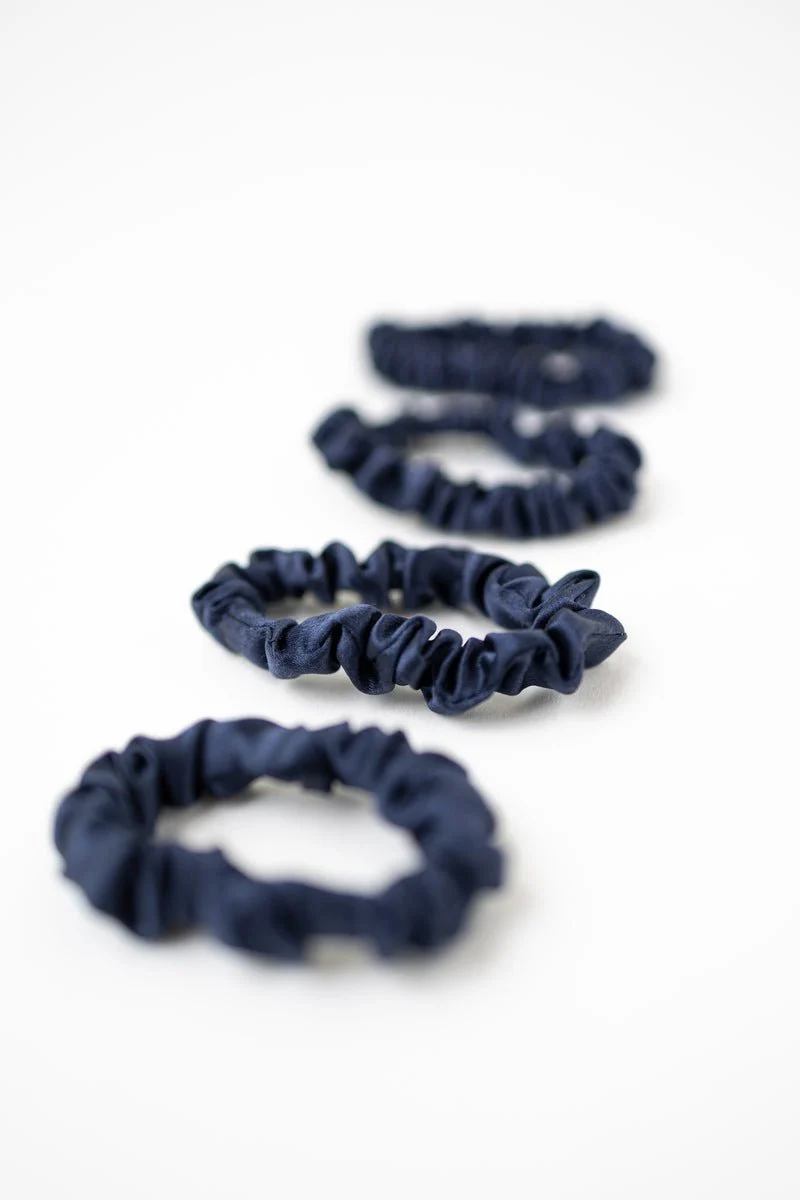 Bundle Mini Scrunchies Silk Blue