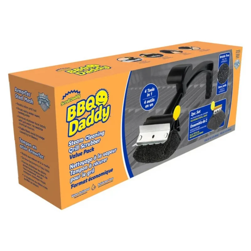 SCRUB DADDY - Ensemble Économique pour un Nettoyage à la Vapeur du Grill BBQ Daddy