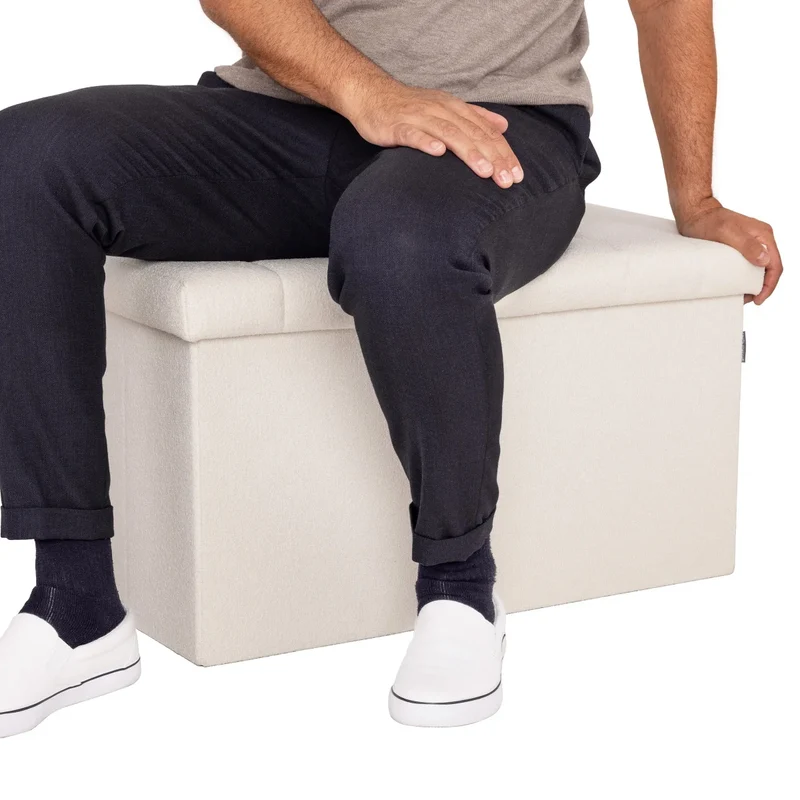 SEVILLE CLASSICS - Coffre-Banc de Rangement Pliable Boucle
