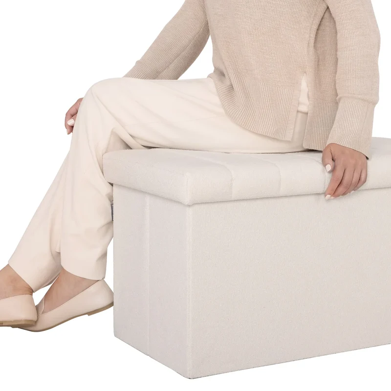 SEVILLE CLASSICS - Coffre-Banc de Rangement Pliable Boucle