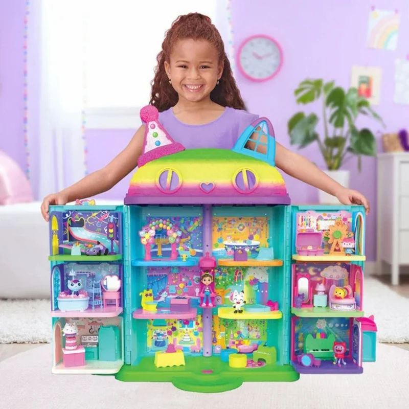GABBY'S DOLLHOUSE - Coffret Cadeau Maison Festive de Gabby + Pièces de Luxe