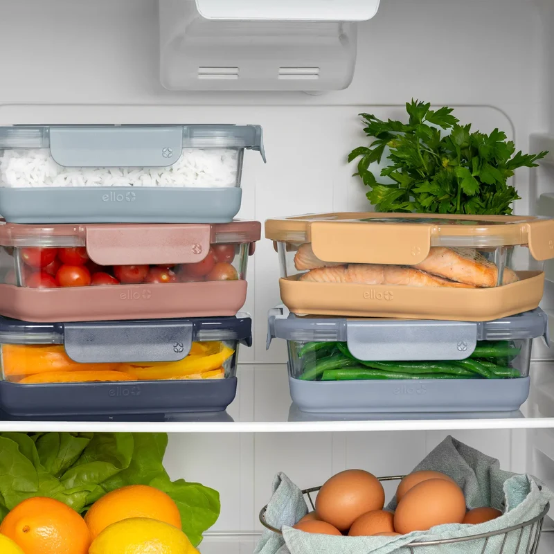ELLO - Ensemble de 5 Contenants en Verre pour la Préparation des Repas