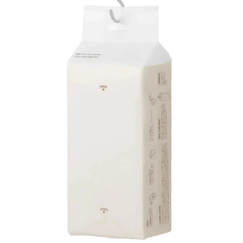 Muji Natural Cotton Facial Towel for Gentle Daily Skincare