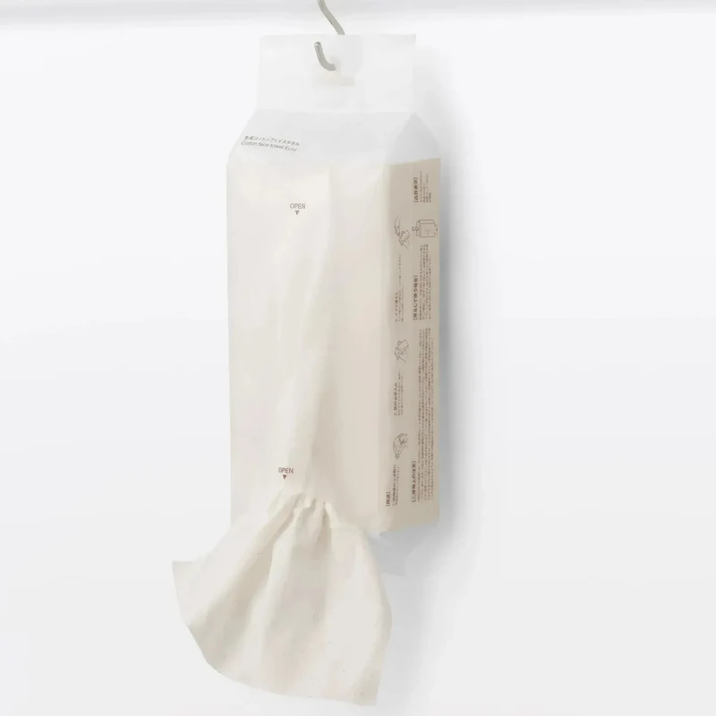 Muji Natural Cotton Facial Towel for Gentle Daily Skincare