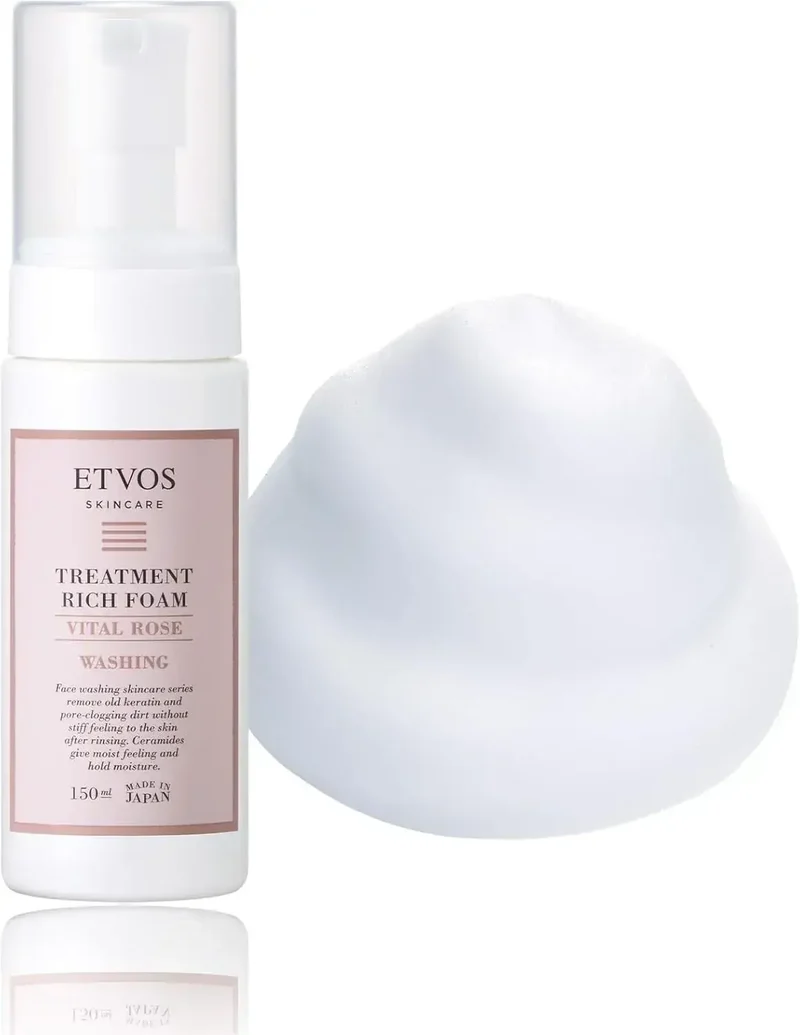 Etvos Rich Foam Vital Rose Facial Cleanser 150ml Delicate Skin