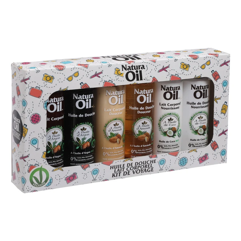 Coffret huiles de douche et soins