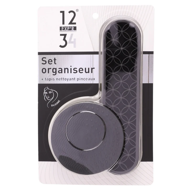 Organisateur pour pinceaux et tapis nettoyant